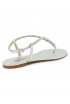 NINALILOU 321131FR/10 SILVER LEATHER FLAT SANDAL