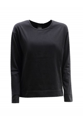 NOU-NOUMENO CONCEPT N-T27ML-11083 BLACK TEE-SHIRT