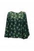 MAESTA M13B0098 S63 S6323 GREEN FLOWER SATIN SHIRT