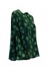 MAESTA M13B0098 S63 S6323 GREEN FLOWER SATIN SHIRT