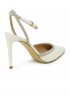 NINALILOU 341206L9 IVORY LEATHER PUMPS WITH SWAROVSKI