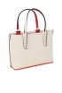 CHRISTIAN LOUBOUTIN 1235336 W514 LECHE LEATHER CABATA E/W MINI CALF PARIS LOUBINTHESKY PRINT HANDBAG