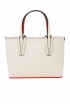 CHRISTIAN LOUBOUTIN 1235336 W514 LECHE LEATHER CABATA E/W MINI CALF PARIS LOUBINTHESKY PRINT HANDBAG