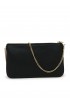 CHRISTIAN LOUBOUTIN 1225230 H358 BLACK LEATHER LOUBILA POUCH