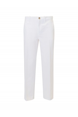 THE ONE KP294C T3451 40 100 WHITE COTTON PANTS