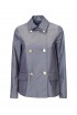 THE ONE KE007H7480440 790 NAVY COTTON COAT