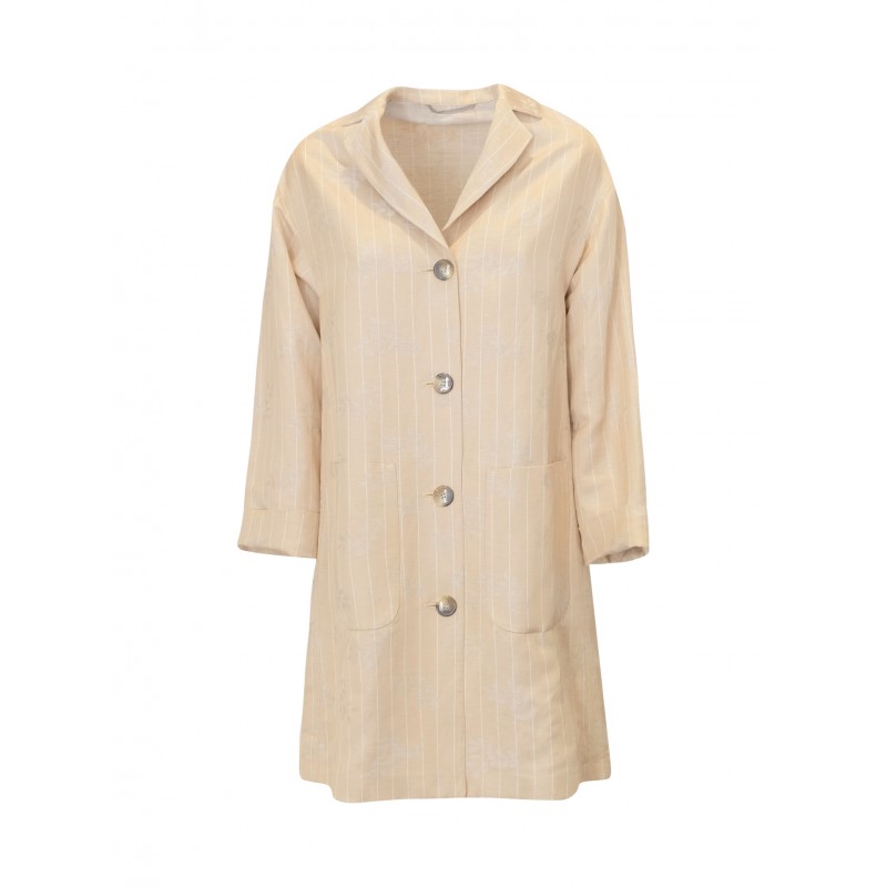 THE ONE KC016VT4805 309 ANTIQUE PINK VISCOSE PAUL DUST COAT