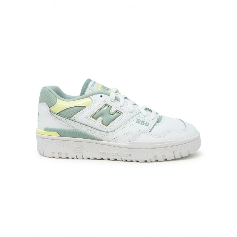 NEW BALANCE BBW550EB WHITE LEATHER SNEAKER