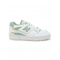 NEW BALANCE BBW550EB WHITE LEATHER SNEAKER