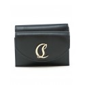 CHRISTIAN LOUBOUTIN 3235108 CM6S BLACK LEATHER LOUBI54 WALLET