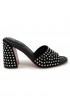 CHRISTIAN LOUBOUTIN 1240729 T023 BLACK SUEDE JANE MULE STRASS BOUM 85 SANDALS