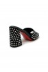 CHRISTIAN LOUBOUTIN 1240729 T023 BLACK SUEDE JANE MULE STRASS BOUM 85 SANDALS