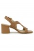 STUART WEITZMAN SH948 TAN LEATHER WVETTE 60 SLINGBACK SANDALS