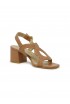 STUART WEITZMAN SH948 TAN LEATHER WVETTE 60 SLINGBACK SANDALS