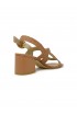 STUART WEITZMAN SH948 TAN LEATHER WVETTE 60 SLINGBACK SANDALS