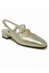 CAREL PARIS PECHE21 330979 GOLD LEATHER BALLET FLATS