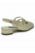 CAREL PARIS PECHE21 330979 GOLD LEATHER BALLET FLATS