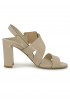 ROBERTO DEL CARLO 11524 BEIGE PATENT LEATHER SANDALS