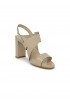 ROBERTO DEL CARLO 11524 BEIGE PATENT LEATHER SANDALS
