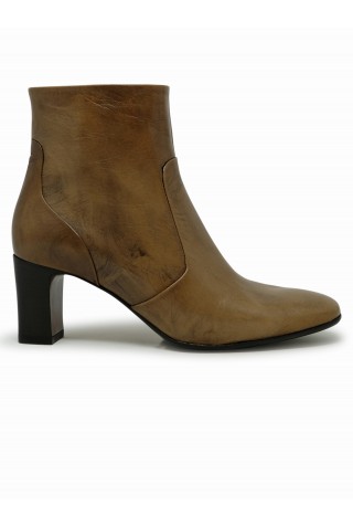 MARA BINI F570 BROWN LEATHER GINA ANKLE BOOTS