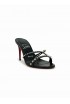 CHRISTIAN LOUBOUTIN 32400181 B439 BLACK LEATHER SPIKES TATOOSH 85 MULES