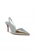 CHRISTIAN LOUBOUTIN 3240221 S211 SILVER PATENT LEATHER POSTICHA 80 PUMPS