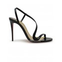 CHRISTIAN LOUBOUTIN 3210190 BK01 BLACK PVC LEATHER ROSALIE 100 SANDALS