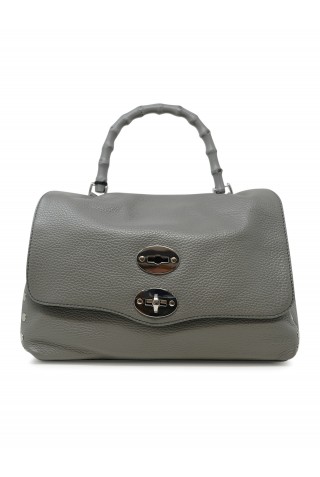 ZANELLATO 068010-0950000-Z0130 GREY MONTEBIANCO POSTINA DAILY S BAMBOO LEATHER HANDBAG
