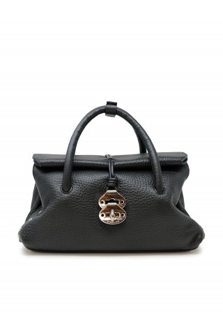 ZANELLATO 068750-1120000-Z0001 BLACK DOTTA CENTAURO LEATHER HANDBAG