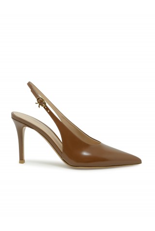 GIANVITO ROSSI G95461.85RIC.TOKHAVA CAMEL LEATHER SLINGBACK