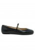 GIANVITO ROSSI G22223.05GOM.NAPNERO BLACK LEATHER BALLERINA