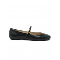 GIANVITO ROSSI G22223.05GOM.NAPNERO BLACK LEATHER BALLERINA