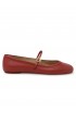 GIANVITO ROSSI G22223.05GOM.NXFTABS RED LEATHER BALLERINA