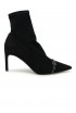 ROBERTO DEL CARLO 11832 BLACK SUEDE KID ANKLE BOOTS