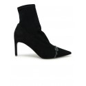 ROBERTO DEL CARLO 11832 BLACK SUEDE KID ANKLE BOOTS