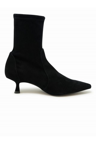 STUART WEITZMAN SJ403 BLACK SUEDE NAOMI 50 BOOTIE
