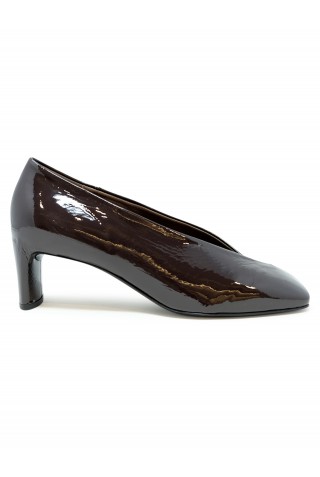 ROBERTO DEL CARLO 11818 BABY BROWN PATENT LEATHER PUMPS