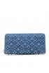CHRISTIAN LOUBOUTIN 3245238 4229 BLUE PANETTONE LOUBINTHESKY WALLET