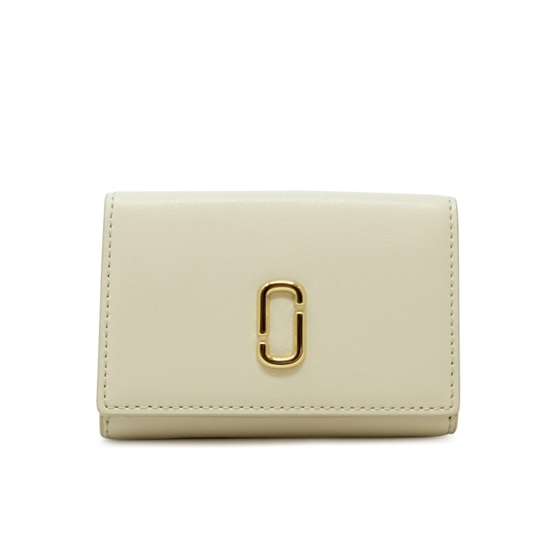 MARC JACOBS 2S3SMP005S01 123 WHITE LEATHER THE TRIFOLD WALLET