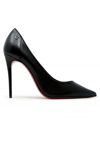 CHRISTIAN LOUBOUTIN 1250032 B439 SPORTY KATE 100 BLACK NAPPA/LINING PUMPS