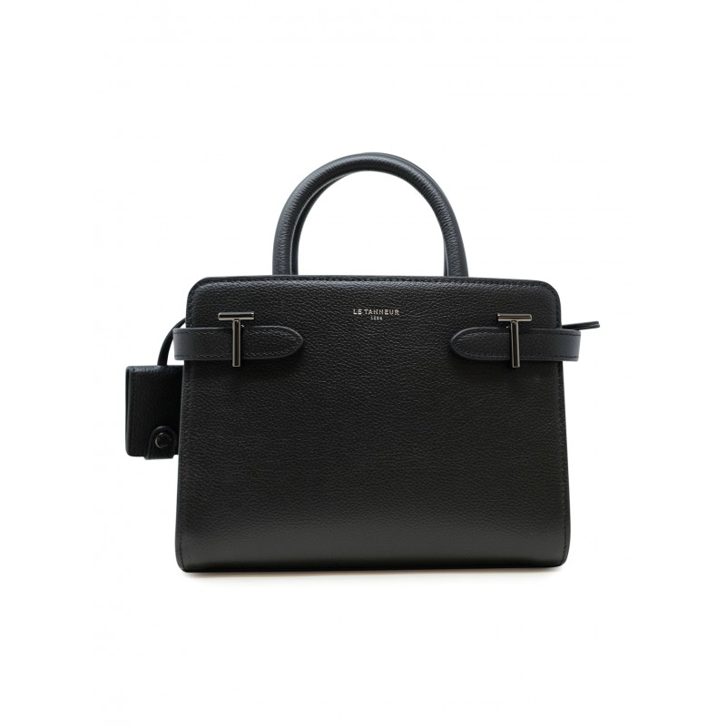 LE TANNEUR TEMI1614N01 BLACK LEATHER CABAS MM CASUAL BAG
