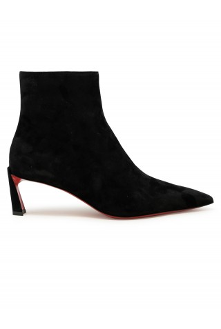 CHRISTIAN LOUBOUTIN 1250284 BK01 BLACK VEAU VELOURS CONDORA BOOTY 55 BOOTS