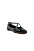 CHRISTIAN LOUBOUTIN 3240521 B439 BLACK PATENT LEATHER PILOUTA JANE SPIKES FLAT BALLERINAS