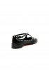 CHRISTIAN LOUBOUTIN 3240521 B439 BLACK PATENT LEATHER PILOUTA JANE SPIKES FLAT BALLERINAS