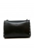 CHRISTIAN LOUBOUTIN 1255070 B078 BLACK SOFT NAPPA LEATHER SPIKY POUCH BAG