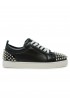 CHRISTIAN LOUBOUTIN 1250302 B601 LOUISE JUNIOR SPIKES BLACK NAPPA SNEAKERS