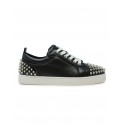 CHRISTIAN LOUBOUTIN 1250302 B601 LOUISE JUNIOR SPIKES BLACK NAPPA SNEAKERS