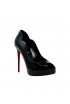 CHRISTIAN LOUBOUTIN 3230023 B439 BLACK PATENT LEATHER HOT CHICK ALTA 120 PUMPS