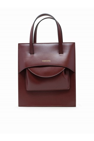 HIDESINS FL2516 FLAP J WINE LEATHER HANDBAG