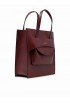 HIDESINS FL2516 FLAP J WINE LEATHER HANDBAG